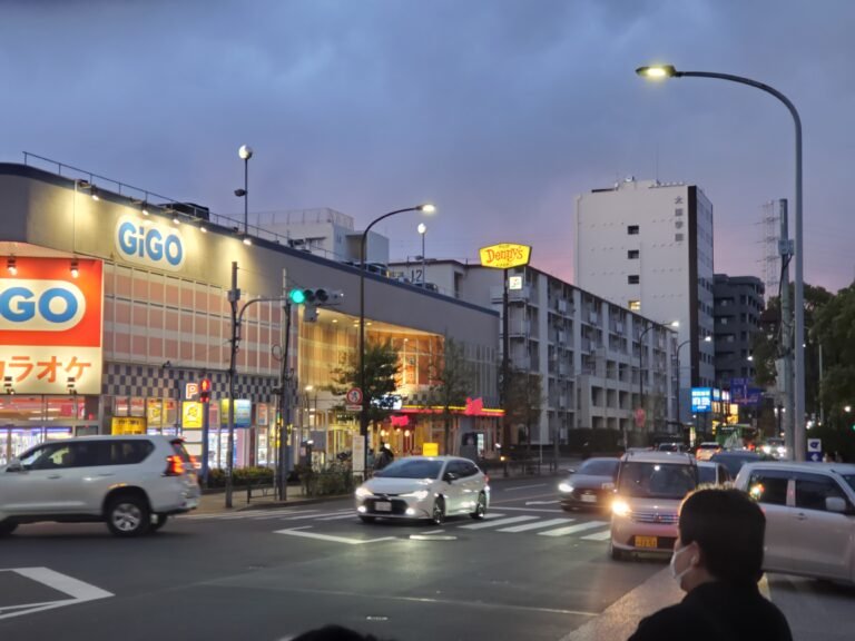 The first night in Japan.